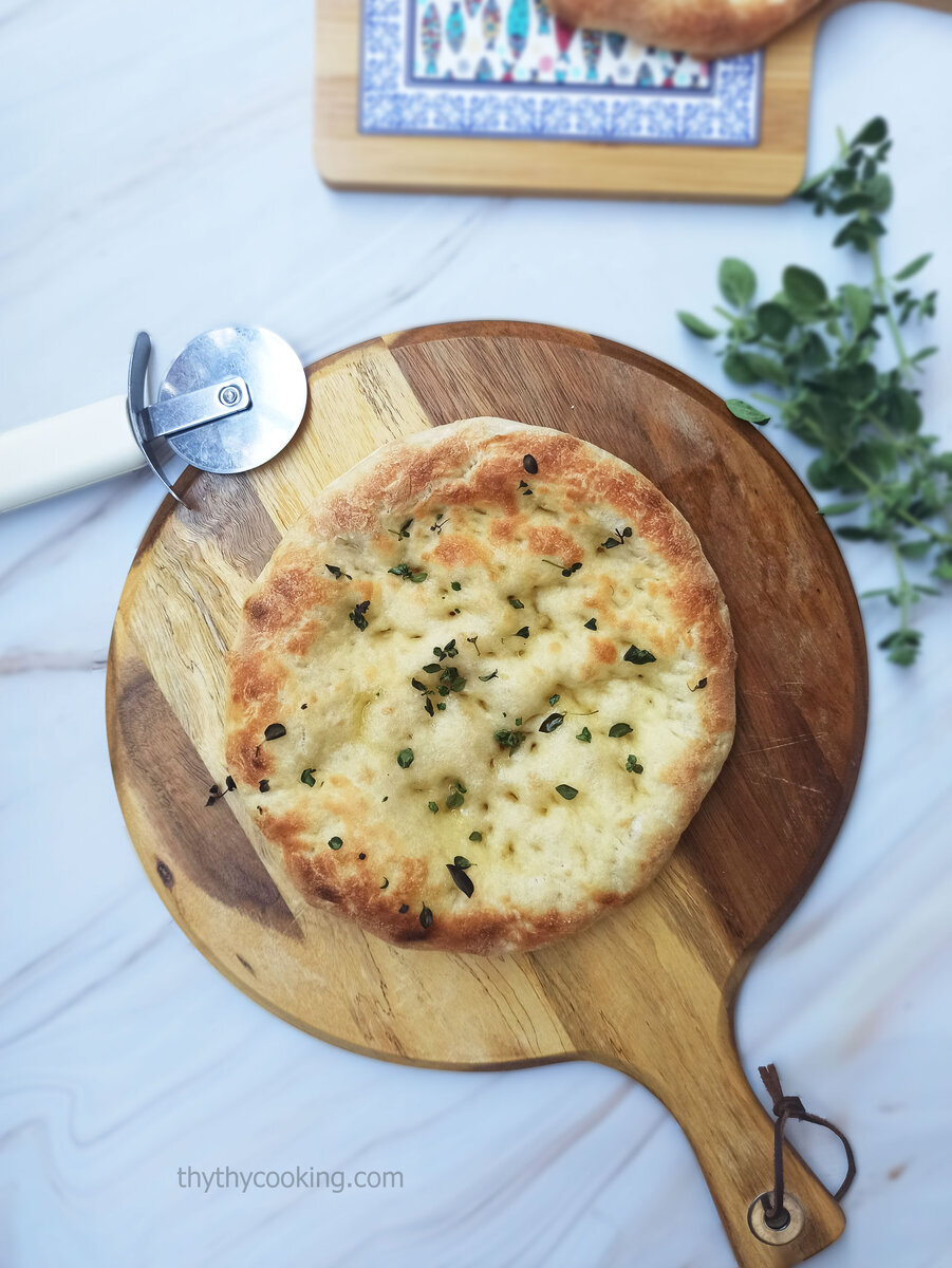 FOCACCIA BREAD MADE WITH A PIZZA MAKER