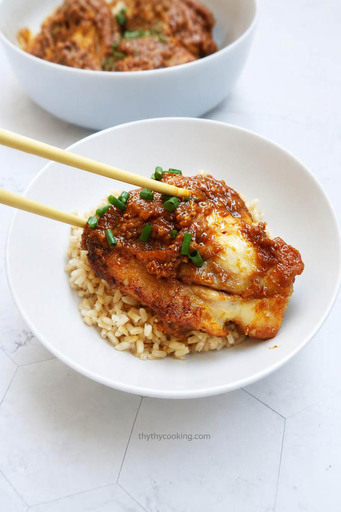​QUICK AND EASY CHICKEN WITH MISO & PEANUT BUTTER​