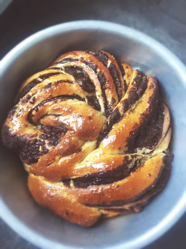 CHOCOLATE BABKA CAKE